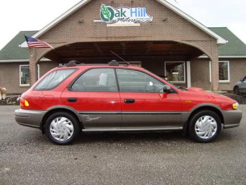 Brilliant Red Subaru Impreza Outback Sport Wagon.  Click to enlarge.