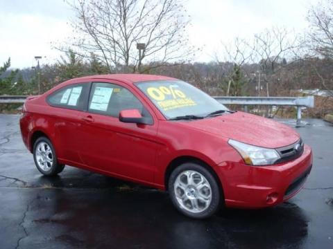 Sangria Red Metallic Ford Focus SE Coupe.  Click to enlarge.