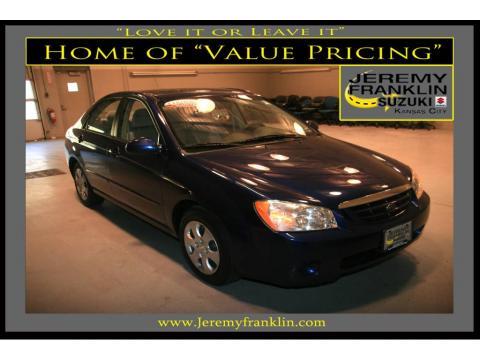 Deep Ocean Blue Kia Spectra EX Sedan.  Click to enlarge.