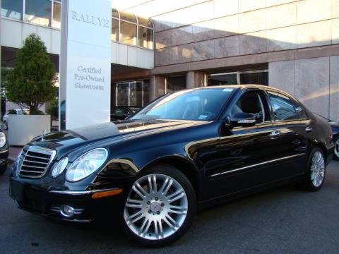 Black Mercedes-Benz E 350 4Matic Sedan.  Click to enlarge.
