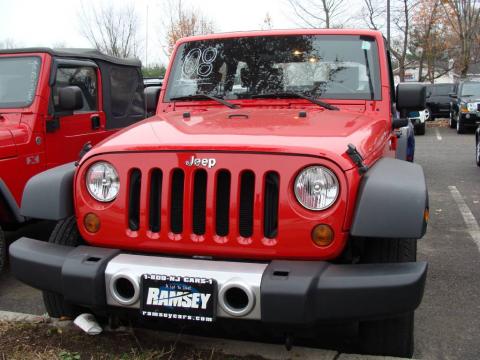 Flame Red Jeep Wrangler Unlimited X 4x4.  Click to enlarge.