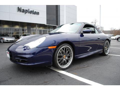Lapis Blue Metallic Porsche 911 Carrera Cabriolet.  Click to enlarge.