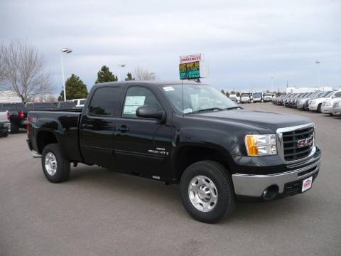 Onyx Black GMC Sierra 2500HD SLT Crew Cab 4x4.  Click to enlarge.