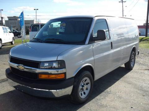 Sheer Silver Metallic Chevrolet Express 1500 Work Van.  Click to enlarge.