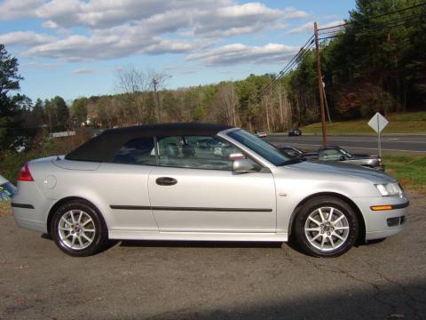Silver Metallic Saab 9-3 Arc Convertible.  Click to enlarge.