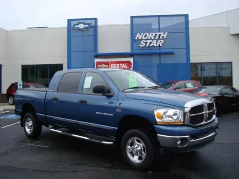 Atlantic Blue Pearl Dodge Ram 2500 SLT Mega Cab 4x4.  Click to enlarge.