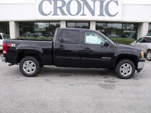 Carbon Black Metallic GMC Sierra 1500 SLT Crew Cab 4x4.  Click to enlarge.
