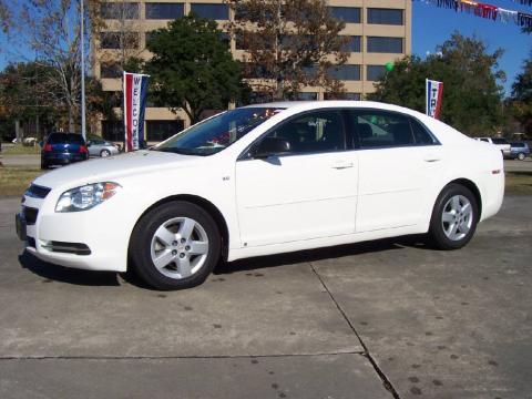 White Chevrolet Malibu LS Sedan.  Click to enlarge.