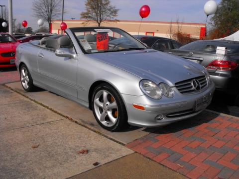 Diamond Silver Metallic Mercedes-Benz CLK 320 Cabriolet.  Click to enlarge.