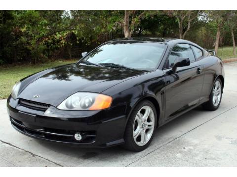 Jet Black Hyundai Tiburon GT V6.  Click to enlarge.