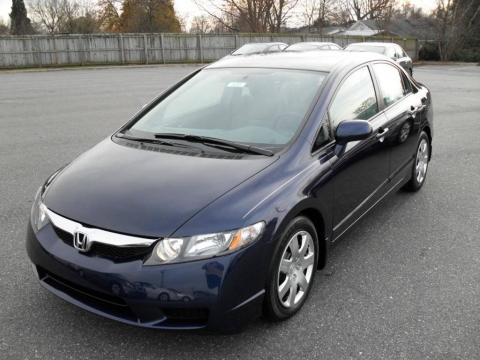 Royal Blue Pearl Honda Civic LX Sedan.  Click to enlarge.