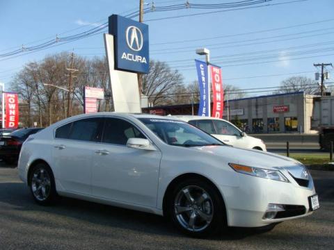 White Diamond Pearl Acura TL 3.7 SH-AWD.  Click to enlarge.