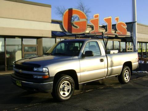 Light Pewter Metallic Chevrolet Silverado 1500 Regular Cab 4x4.  Click to enlarge.