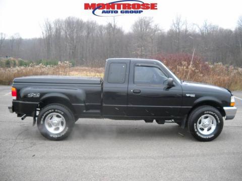 Black Clearcoat Ford Ranger XLT Extended Cab 4x4.  Click to enlarge.