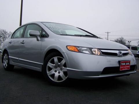 Alabaster Silver Metallic Honda Civic LX Sedan.  Click to enlarge.