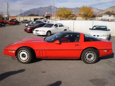 Bright Red Chevrolet Corvette Coupe.  Click to enlarge.