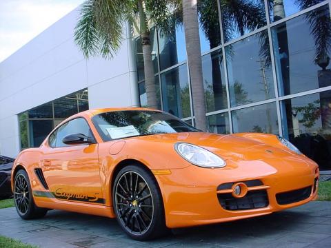 Orange Porsche Cayman S Sport.  Click to enlarge.