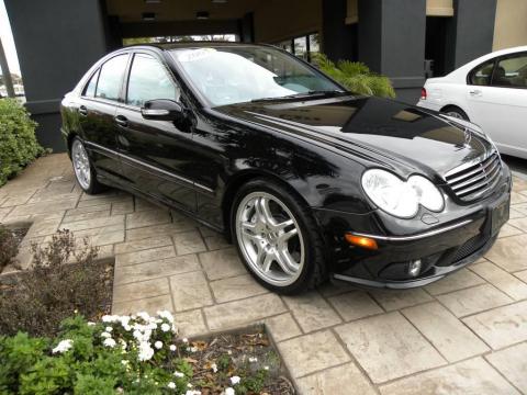 Black Mercedes-Benz C 55 AMG Sedan.  Click to enlarge.