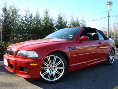 Imola Red 2006 BMW M3 Convertible with Black interior Imola Red BMW M3 