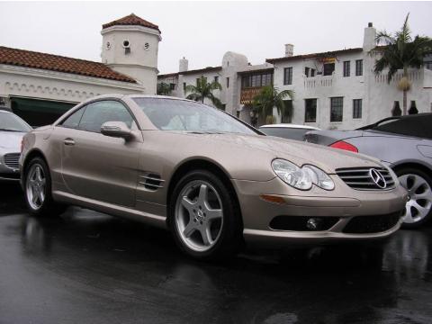 Desert Silver Metallic Mercedes-Benz SL 500 Roadster.  Click to enlarge.