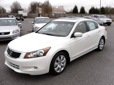 White Diamond Pearl Honda Accord EX-L V6 Sedan.  Click to enlarge.