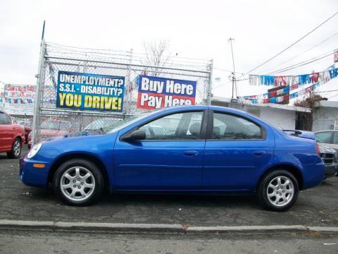Electric Blue Pearlcoat Dodge Neon SXT.  Click to enlarge.