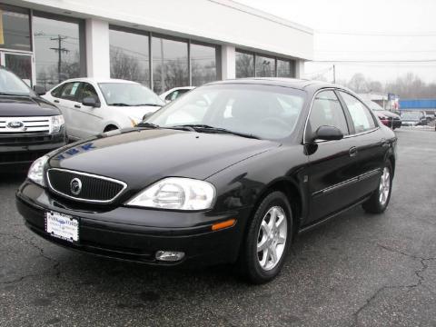 Black Clearcoat 2001 Mercury Sable LS Premium Sedan with Dark Charcoal 