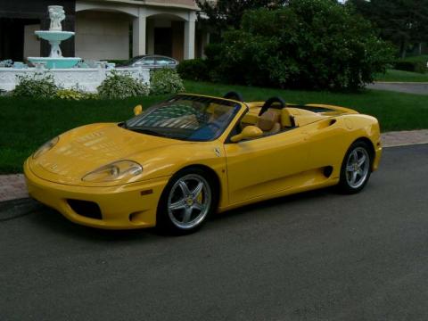 Giallo (Yellow) Ferrari 360 Spider F1.  Click to enlarge.