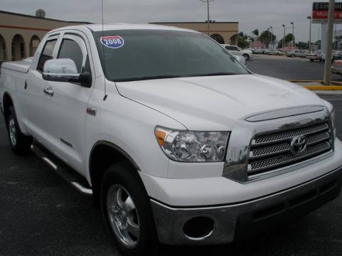 Super White Toyota Tundra SR5 Double Cab.  Click to enlarge.