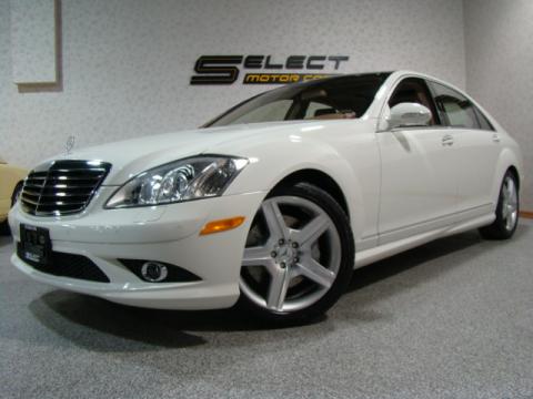 Arctic White Mercedes-Benz S 550 4Matic Sedan.  Click to enlarge.