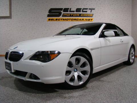 Alpine White BMW 6 Series 650i Convertible.  Click to enlarge.
