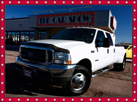 Oxford White Ford F350 Super Duty Lariat Crew Cab 4x4 Dually.  Click to enlarge.