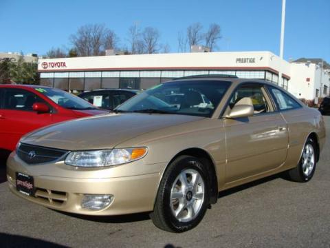 Gold Dust Metallic Toyota Solara SE V6 Coupe.  Click to enlarge.