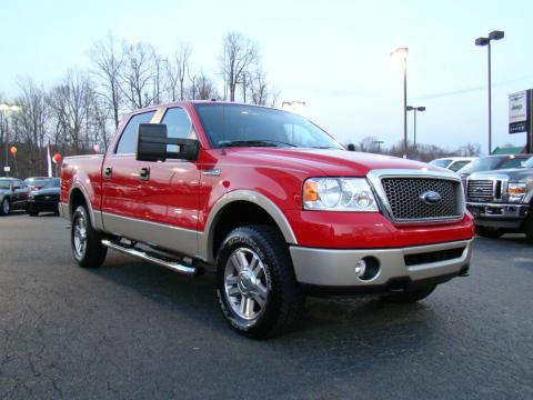 Bright Red Ford F150 Lariat SuperCrew 4x4.  Click to enlarge.