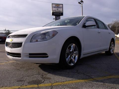 Summit White Chevrolet Malibu LT Sedan.  Click to enlarge.
