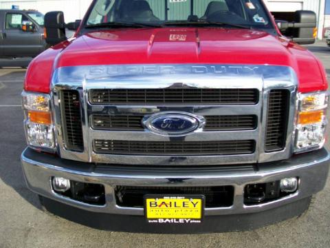 Vermillion Red Ford F250 Super Duty FX4 Crew Cab 4x4.  Click to enlarge.