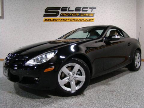 Black Mercedes-Benz SLK 280 Roadster.  Click to enlarge.