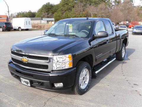 Black Granite Metallic Chevrolet Silverado 1500 LTZ Extended Cab 4x4.  Click to enlarge.