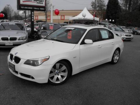 Alpine White BMW 5 Series 530i Sedan.  Click to enlarge.
