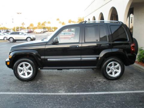 Black 2006 Jeep Liberty Limited with Medium Slate Gray interior Black Jeep 