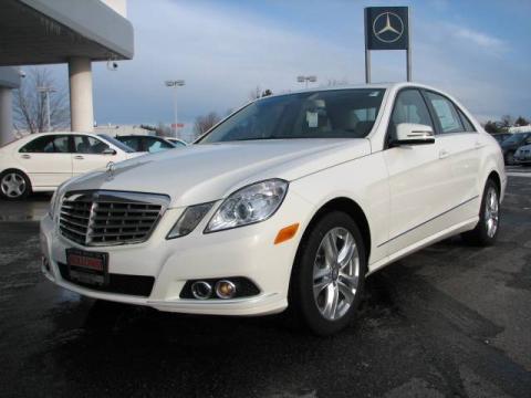 Arctic White Mercedes-Benz E 350 4Matic Sedan.  Click to enlarge.