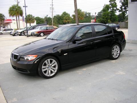 Jet Black BMW 3 Series 325i Sedan.  Click to enlarge.