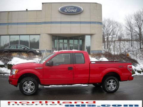 Vermillion Red Ford F150 STX SuperCab 4x4.  Click to enlarge.