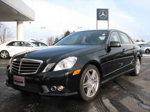 Black Mercedes-Benz E 350 Sedan.  Click to enlarge.