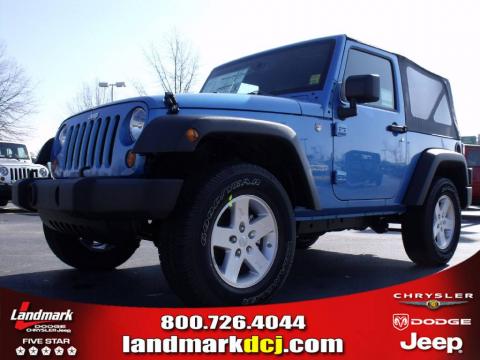 Surf Blue Pearl Jeep Wrangler Sport 4x4.  Click to enlarge.