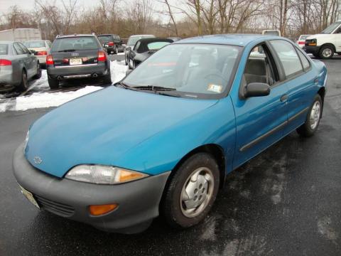 Teal Blue Metallic Chevrolet Cavalier Sedan.  Click to enlarge.