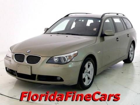 Olivin Green Metallic BMW 5 Series 530xi Sport Wagon.  Click to enlarge.