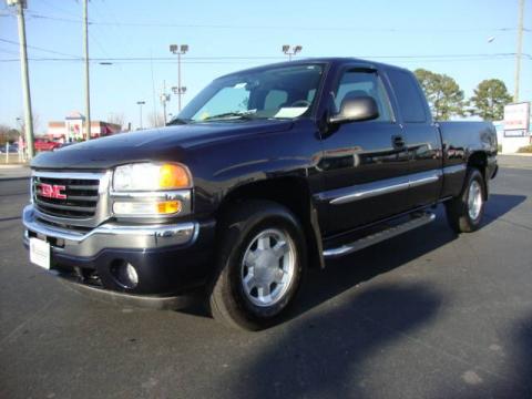 Deep Blue Metallic GMC Sierra 1500 Classic SLE Extended Cab 4x4.  Click to enlarge.