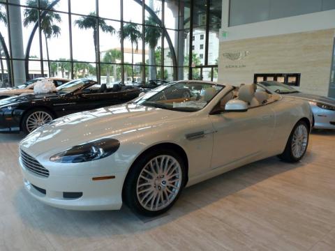 Porsche Pearl White Aston Martin DB9 Coupe.  Click to enlarge.