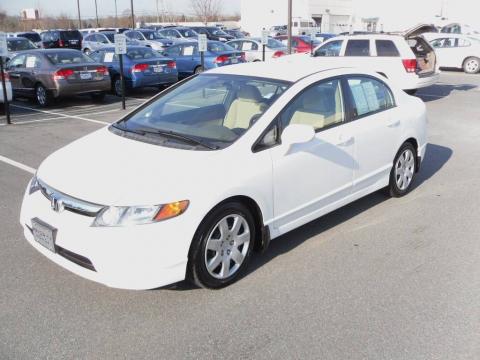 Taffeta White Honda Civic LX Sedan.  Click to enlarge.